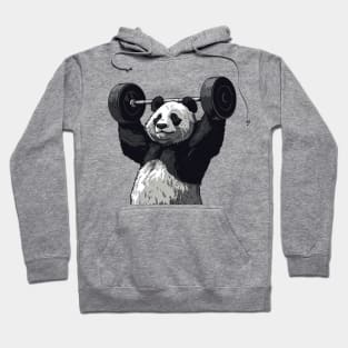 panda lifting weight Hoodie